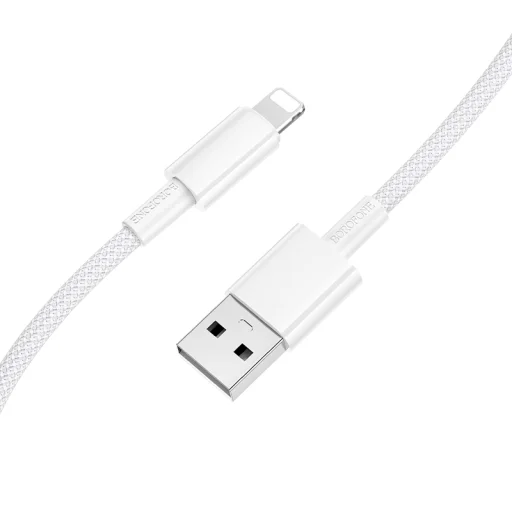 Borofone BX117 Source USB–Lightning kábel, 1 m, biely - 1