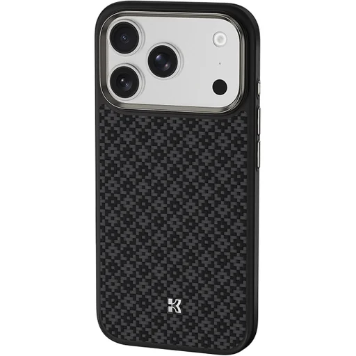 iPhone 18 Pro/17 Pro čierne magnetické puzdro Benks ArmorGrid Kevlar 600D s kovovým rámom a tlačidlom na ovládanie kamery - 4