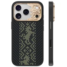 Čierne magnetické kevlarové puzdro Benks Knight Armor Pro s kovovým rámom pre iPhone 18 Pro/17 Pro (tlačidlo ovládania fotoaparátu)
