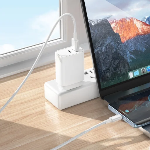 Borofone BX117 Source nabíjací kábel USB–USB-C, 1 m, biely - 3
