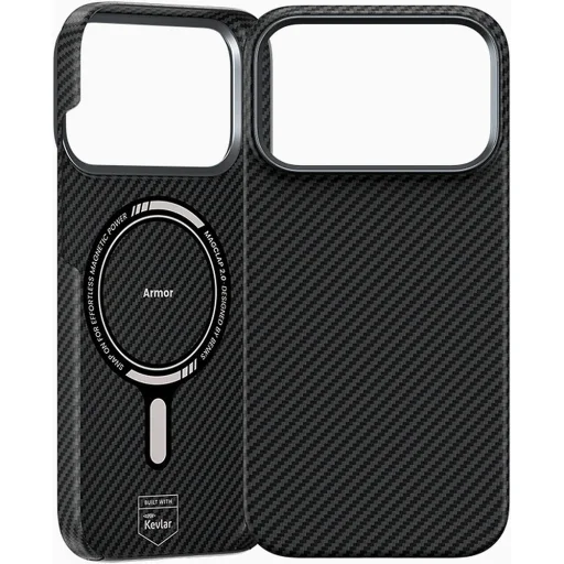 iPhone 18 Pro/17 Pro Benks Armor Air magnetické 600D kevlarové puzdro s kovovým rámom (C.K.FL.AP.BK.A072) - 2