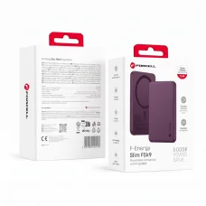 Forcell F-Energy Slim F5K9 bezdrôtová externá batéria kompatibilná s MagSafe 5000 mAh, čerešňovo červená powerbanka