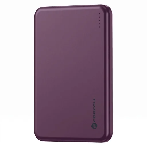 Forcell F-Energy Slim F5K9 MagSafe-kompatibilis vezeték nélküli külső akkumulátor 5000 mAh, cseresznyepiros powerbank - 4