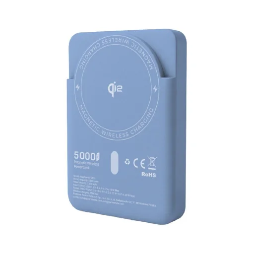 MagSafe kompatibilná Forcell F-Energy MagStand Qi2 F5K10 QC3.0 PD3.0 20 W 5000 mAh biela externá batéria powerbank - 2