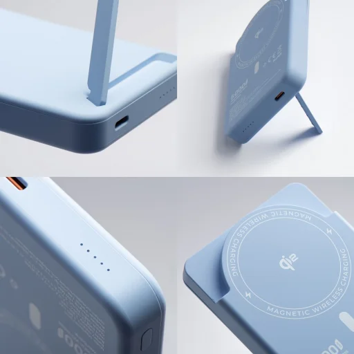 MagSafe kompatibilná Forcell F-Energy MagStand Qi2 F5K10 QC3.0 PD3.0 20 W 5000 mAh biela externá batéria powerbank - 9