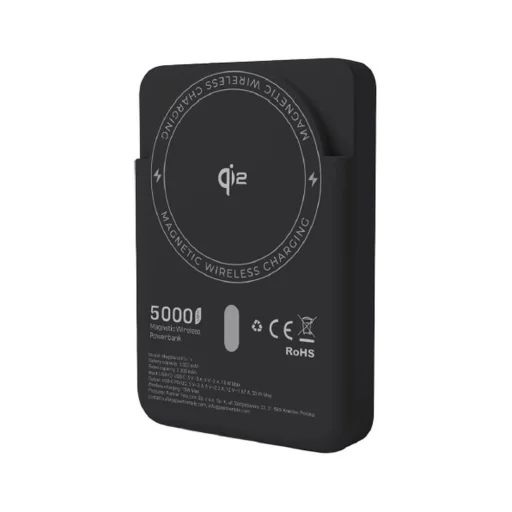 Forcell F-Energy MagStand Qi2 F5K10 čierna magnetická externá batéria 5000 mAh, 20 W powerbanka - 2