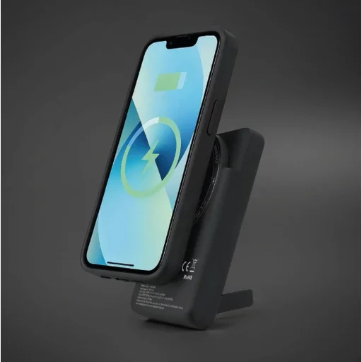Forcell F-Energy MagStand Qi2 F5K10 čierna magnetická externá batéria 5000 mAh, 20 W powerbanka - 3
