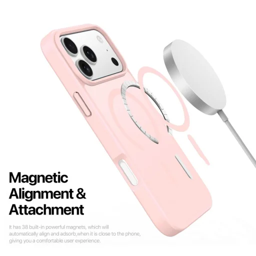 iPhone 18 Pro / 17 Pro svetloružové puzdro DUX DUCIS Yind kompatibilné s MagSafe, verzia s otvoreným krúžkom - 2
