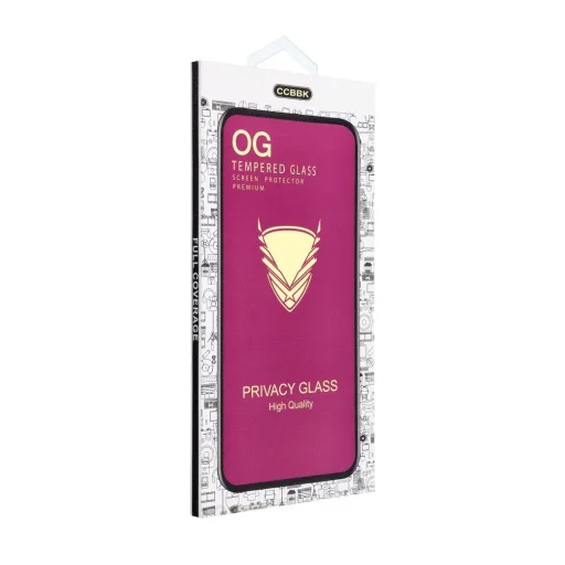 OG 6D prémiové privacy ochranné sklo pre iPhone 18 Pro, čierne - 5