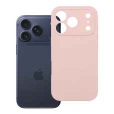  Apple iPhone 18 Pro / 17 Pro púderrózsaszín 2 mm-es szilikontok kameravédelemmel
