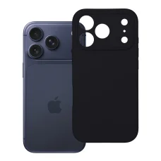 Apple iPhone 18 Pro / 17 Pro čierne silikónové puzdro s 2 mm ochranou fotoaparátu