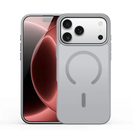 iPhone 18 Pro / 17 Pro sivé puzdro DUX DUCIS YIND kompatibilné s MagSafe - 1