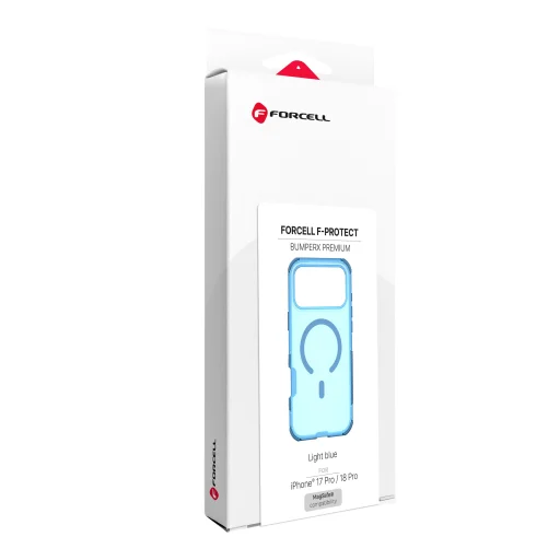  Apple iPhone 18 Pro / 17 Pro világoskék Forcell F-Protect BumperX Premium tok, MagSafe kompatibilis - 3