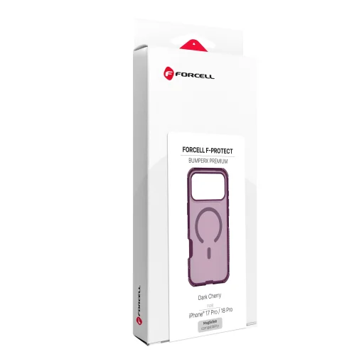  Apple iPhone 18 Pro / 17 Pro sötét cseresznye Forcell F-Protect BumperX MagSafe kompatibilis páncéltok - 3