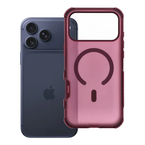  Apple iPhone 18 Pro Max / 17 Pro Max sötét cseresznye Forcell F-Protect BumperX MagSafe kompatibilis tok - 1