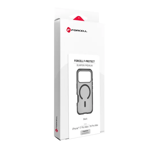  Apple iPhone 18 Pro Max / 17 Pro Max fekete Forcell F-Protect BumperX hibrid ütésálló tok, MagSafe kompatibilis - 8