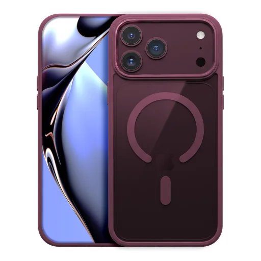 iPhone 17 Pro / 18 Pro tmavočerešňové puzdro TFO Color Clear Mag - 1