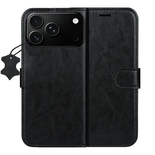iPhone 17 Pro Max / 18 Pro Max 6,9" čierne kožené puzdro TFO Smart Luxe - 1
