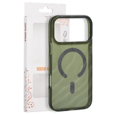  iPhone 17 Pro Max / 18 Pro Max 6,9" sötét olívazöld Tecto Shield Desert Mag mágneses tok