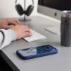 iPhone 17 Pro Max / 18 Pro Max sötétkék/átlátszó Tech-Protect MagOne MagSafe CC + Glass 2 darabos tok- és üvegvédő szett thumbnail