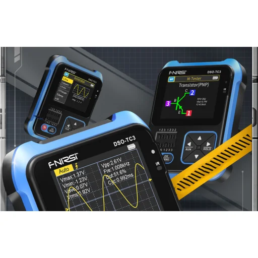FNIRSI DSO-TC3 3 v 1 ručný digitálny osciloskop, tester tranzistorov a generátor signálu - 9