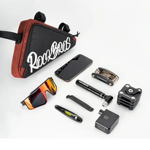 Rockbros G002 Flash Journey 1,4 l červená trojuholníková rámová taška na bicykel - 4