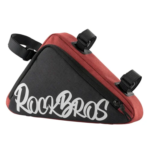 Rockbros G002 Flash Journey 1,4 l-es piros háromszög kerékpár váztáska - 1