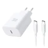 Blue Star sieťová nabíjačka USB-C QC 4.0 / PD 3 A 35 W, s káblom USB-C – USB-C, TFB-TC-25WPD, biela thumbnail
