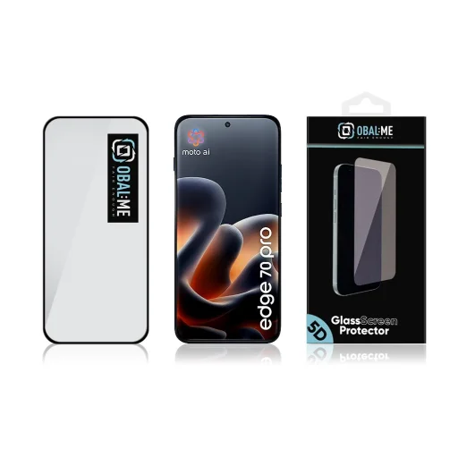 OBAL:ME 5D edzett üveg kijelzővédő Motorola Edge 70 Pro készülékhez, fekete - 3
