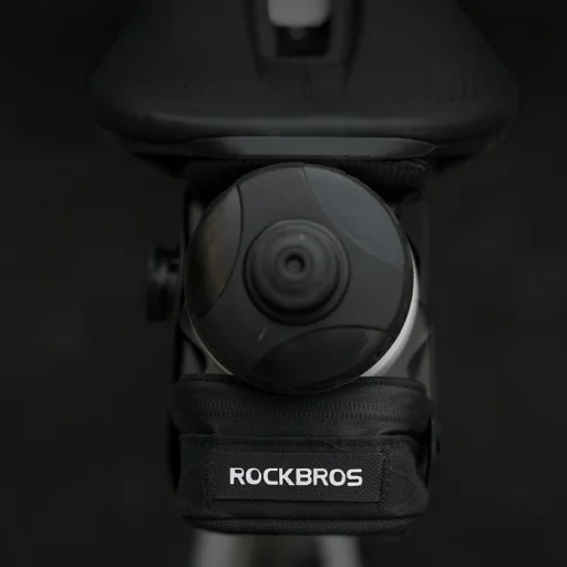 Rockbros P010 multifunkčná podsedlová taška s držiakom na fľašu, čierna - 6