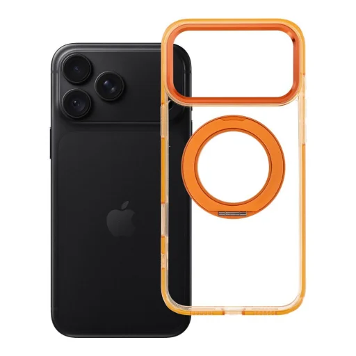 iPhone 18 Pro Max / 17 Pro Max narancssárga Frame Circle Stand MagSafe-kompatibilis tok - 9