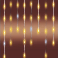 HOME KKF1200D20M LED-es sziporkázó fényfüggöny, 20 méter, 1200db melegfehér DOT LED, adapteres tápellátás, kül- és beltéri kivitel