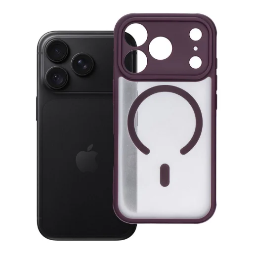  iPhone 18 Pro / 17 Pro Sötét cseresznye Full Matte Mag Cover MagSafe-kompatibilis tok - 5
