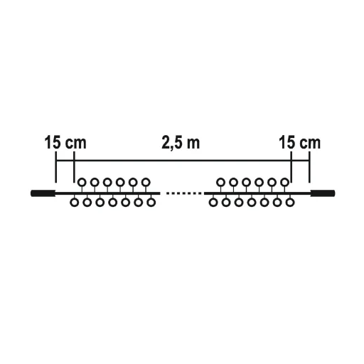 HOME DLIC120WH sorolható cluster fényfüzér, 2,5 méter, 120db hidegfehér LED, fehér vezeték, kül- és beltéri kivitel - 3