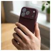  iPhone 18 Pro / 17 Pro sötét cseresznyepiros Forcell F-Protect Rubber Premium MagSafe-kompatibilis tok thumbnail