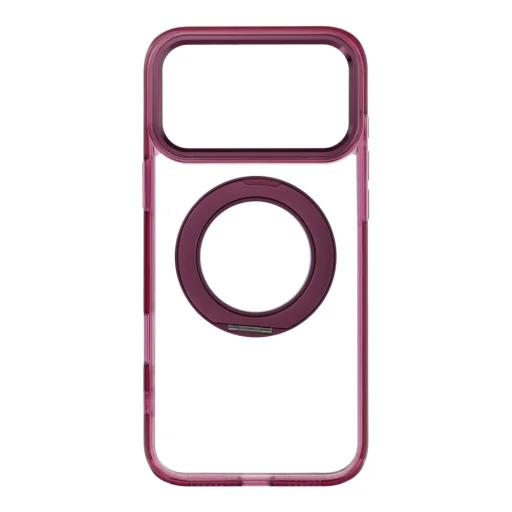 Apple iPhone 18 Pro Max / 17 Pro Max tmavočerešňové puzdro Frame Circle Stand, kompatibilné s MagSafe - 1