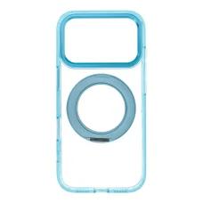  iPhone 18 Pro / 17 Pro világoskék Frame Circle Stand MagSafe-kompatibilis tok