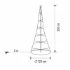HOME LKD480TREE LED svetelná pyramída, 3,2 m, 480 ks teplá biela LED, 8 programov, časovač, IP44, napájanie cez adaptér, vonkajšie a vnútorné prevedenie thumbnail