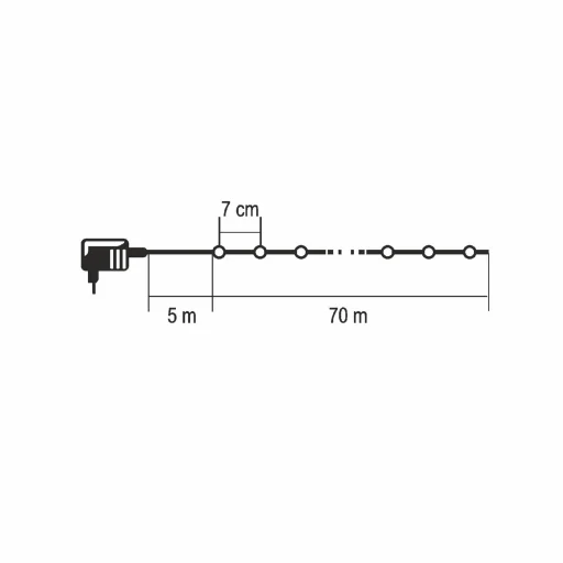 HOME KKL1012DM DOT LED-es fényfüzér, 1000db színes DOT LED, 70 méter, 12 program, időzítő, adapteres tápellátás, kül- és beltéri kivitel - 2