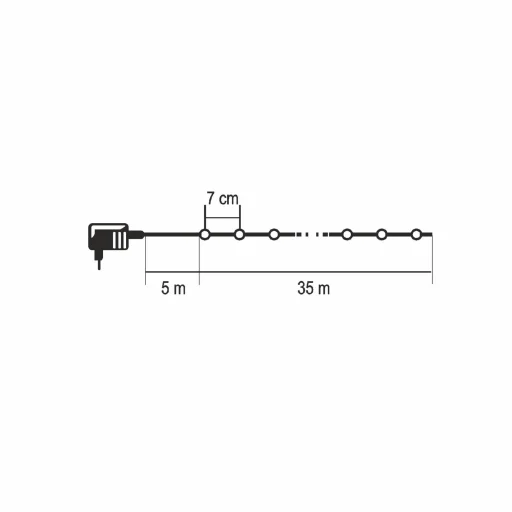 HOME KKL512DM DOT LED-es fényfüzér, 500db színes DOT LED, 35 méter, 12 program, időzítő, adapteres tápellátás, kül- és beltéri kivitel - 2