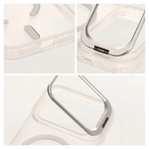 iPhone 18 Pro Max / 17 Pro Max strieborné prémiové puzdro Forcell F-Protect Shadow Stand kompatibilné s MagSafe - 2