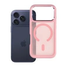 iPhone 18 Pro Max / 17 Pro Max készülékhez Forcell F-Protect Smoke hibrid prémium, MagSafe-kompatibilis, rózsaszín tok