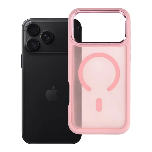 iPhone 18 Pro Max / 17 Pro Max készülékhez Forcell F-Protect Smoke hibrid prémium, MagSafe-kompatibilis, rózsaszín tok - 7