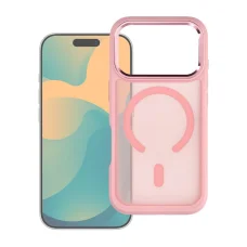 Kryt na iPhone 18 Pro / 17 Pro Forcell F-Protect dymový hybridný prémiový kompatibilný s MagSafe ružový kryt