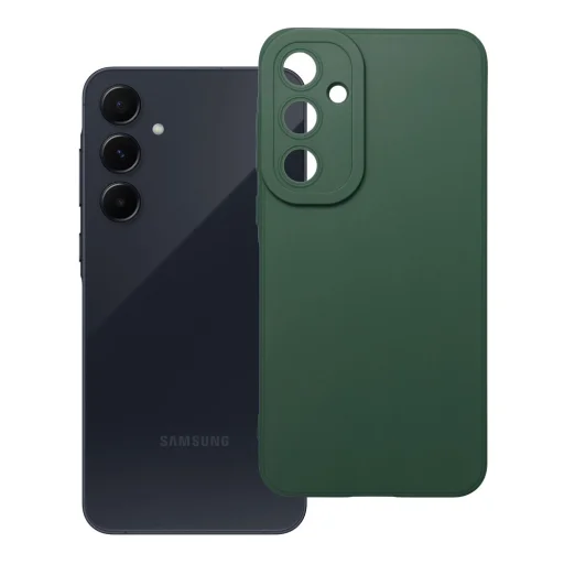 Matné 2.0 TPU puzdro pre Samsung A55 5G, tmavozelené - 1