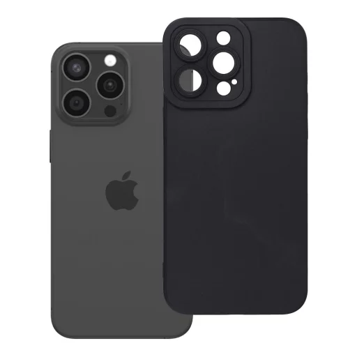 Matt 2.0 tenké TPU puzdro pre iPhone 15 Pro Max, čierne - 1
