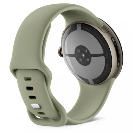 Google Pixel Watch 5 45 mm inteligentné hodinky, saténová pyritová olivová – GA10896-DE - 4