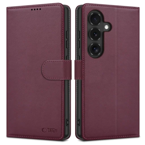 Samsung Galaxy S26 FE bordové peňaženkové puzdro Tech-Protect Wallet - 1
