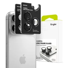 iPhone 18 Pro / 18 Pro Max fekete Ringke kamera keretvédő 2 darabos üvegfólia