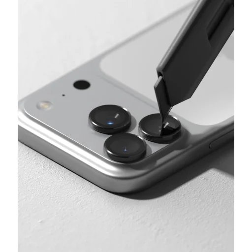 iPhone 18 Pro / 18 Pro Max fekete Ringke kamera keretvédő 2 darabos üvegfólia - 6